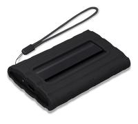 Lacdo Silicone Carrying Case for Samsung T7 Shield Portable SSD 1TB 2TB 4TB External Solid State Drive, Soft Silicone Case Protective Cover Sleeve Skin for T7 Shield SSD, with Lanyard, Black