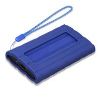 Lacdo Silicone Carrying Case for Samsung T7 Shield Portable SSD 1TB 2TB 4TB External Solid State Drive, Soft Silicone Case Protective Cover Sleeve Skin for T7 Shield SSD, with Lanyard, Blue