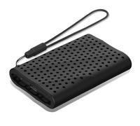 Lacdo Silicone Carrying Case for Samsung T9 Portable SSD 1TB 2TB 4TB External Solid State Drive, Soft Silicon Protective Sleeve Cover Skin for T9 SSD, Travel Pouch Storage Bag with Lanyard, Black