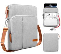 Lacdo Tablet Sleeve Bag with Shoulder Strap for 11 inch iPad A16, 11 inch iPad Air M4 M3 M2, 11" iPad Pro M5 M4, 10.9" iPad, 10.2" ipad, 10.9" iPad Air, 10.5" iPad Pro, 11" Galaxy Tab A9+ Case, Gray