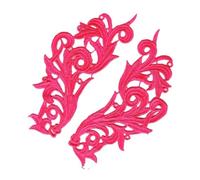 Lace Applique 1 Pair Fluorescent Pink-1 lace Applique Patch Tango Latin Dance Ballet Costumes Dress Sewing Crafts(DA104)