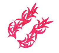 Lace Applique 1 Pair Fluorescent Pink-1 lace Applique Patch Tango Latin Dance Ballet Costumes Dress Sewing Crafts(DA008)