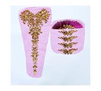 Lace Applique 1 Set Large Flowers Sequin Patches and Appliques,Embroidery Lace Applique Sewing Ornaments for Dress Decoration(Color1)