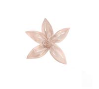 Lace Applique 3D Three-Dimensional Rose Satin Five-Leaf Flower Fabric Decoration Suspender Dress Head Accessories(Small Pink)