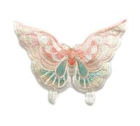 Lace Applique 5Pcs Embroidered Butterfly Flower Colorful Lace Embroidered Patch