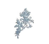 Lace Applique 6Pcs 22.5X12cm 22Colors Delicate Wedding Veil Head Ornaments Lace Applique Lace Trim Dress DIY Lace Accessories(Sky Blue)