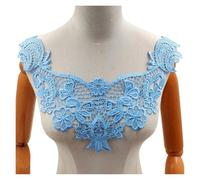 Lace Applique Sequin 1PCS Water-Soluble Lace Embroidery Polyester Light Silk Fake Collar Three-Dimensional Hollow Corsage Flower DIY Clothing(1-364-06)