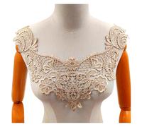 Lace Applique Sequin 1PCS Water-Soluble Lace Embroidery Polyester Light Silk Fake Collar Three-Dimensional Hollow Corsage Flower DIY Clothing(1-364-08)