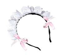 Lace Bows Hair Band Maid Anime Role Playing Headwear Ribbon Bowknot Headbands For Casual Or Costume Wear