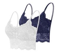 Lace Bras for Women UK Comfortable Everyday Daily Wireless Bras Sexy Backless Corset Bandeau Tube Top Bralettes Camisole 2PCS G,M