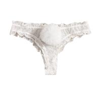 Lace Breathable Panties for Women Embroidered Sheer Mesh Briefs Comfor Underwear Soft Lingerie Sexy Bikini Panties Fuzzy Wavy Edge Fluffy Hipsters Stretch Tangas Cheeky Cute White