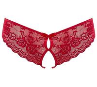 Cottelli - Red Bow Open-Crotch Panties - L