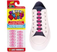Lace Buddies - Sneaker Lace Charms by uLace - Peace Sign Emoji Shocking Pink - 12pc Pack