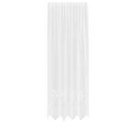 vidaXL Lace Curtain with Curtains Floral White 260 x 150 cm Polyester