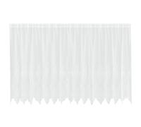 vidaXL Lace Curtain with Curtains Floral White 140 x 400 cm Polyester
