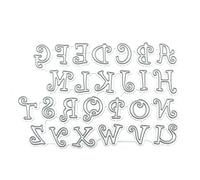 Lace Cutting Dies Embossing Stencil Template for Scrapbooking Embossing Paper Card Making 26pcs English Letters Cutting Dies Clearance