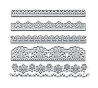 Lace Cutting Dies Metal Embossing Die Cuts Stencil for Birthday Card Making Scrapbooking Album Paper Earring Cutting Dies for Faux Leather