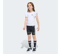 Adidas Originals Lace Cycling Short Tee Set White,Black 5-6 Years Girl