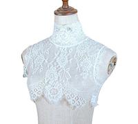 Lace Detachable Half Shirt Blouse Faux Collar Neck Ruff Neck Collar Fake Cape For Doll Choker Wedding Dress Accessory