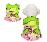 Lace Dinosaur M Pet Apparel for Small Dogs-Cute Summer Outfit for Puppy, Soft Breathable Pet Clothes for Cat