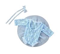 Lace Dress Photography Props Baby Outfits with Headband Skirt Bodysuits Clothes for Newborns 3Pcs