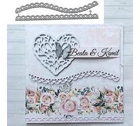 Lace Edge Border Metal Die Cuts,Flower Lace Wave Border Edge Cutting Dies Cut Stencils DIY Scrapbooking Decorative Embossing Paper Scrapbooking Card Making