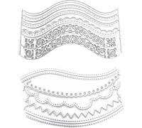 Lace Edge Die Cut for Card Making, Lace Border Metal Cutting Dies Congratulations Die Cuts Embossing Stencils Template for DIY Scrap-Booking Art Decor Wedding Birthday Blessing Card