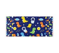 lace edge Refrigerator Top Cover with side bag Dust Proof Washing Machine Protective Cover Cute Space Dinosaurs for Washer Microwave Refrigerator 51.2x22in
