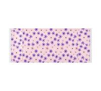 lace edge Refrigerator Top Cover with side bag Dust Proof Washing Machine Top Protector Mat Simple Purple Daisy Pastel Pink Background for Washer Microwave Refrigerator 51.2x22in