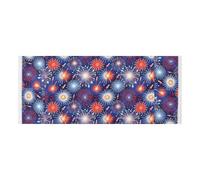 lace edge Refrigerator Top Cover with side bag reusable Washer and Dryer Covers for the Top Fourth 4th Of July Independence Fireworks Fits Most Washers or Dryers 51.2x22in
