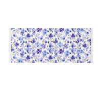lace edge Refrigerator Top Cover with side bag reusable Washing Machine Protective Cover New Brunswick Purple Violet Beauty Flowers for Laundry Room Kitchen 51.2x22in
