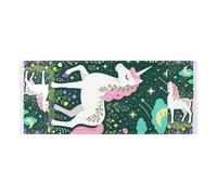 lace edge Refrigerator Top Cover with side bag sturdy Washer and Dryer Covers for the Top Pretty unicorns Florals Little Kid Fits Most Washers or Dryers 51.2x22in