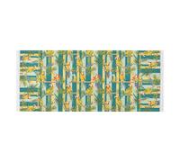 lace edge Refrigerator Top Cover with side bag sturdy Washing Machine Dust Cover Mat for Washer Microwave Refrigerator 51.2x22in