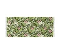 lace edge Refrigerator Top Cover with side bag sturdy Washing Machine Dust Cover Mat Pink Carnation Green Leaves William Morris Fits Most Washers or Dryers 51.2x22in