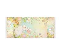 lace edge Refrigerator Top Cover with side bag washable Washer and Dryer Covers for the Top Spring Easter Bunny Rabbit Fits Most Washers or Dryers 51.2x22in