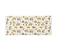 lace edge Refrigerator Top Cover with side bag washable Washing Machine Dust Cover Mat Farm Rice Tractor Yellow Fits Most Washers or Dryers 51.2x22in
