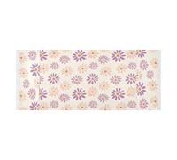 lace edge Refrigerator Top Cover with side bag washable Washing Machine Top Protector Mat Simple Purple Daisy Flowers Pastel Pink Background Fits Most Washers or Dryers 51.2x22in