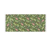 lace edge Washer and Dryer Covers with side bag Dust Proof Washer and Dryer Covers for the Top Pink Carnation Green Leaves William Morris for Laundry Room Kitchen 51.2x22in