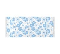 lace edge Washer and Dryer Covers with side bag Dust Proof Washing Machine Dust Cover Mat Light Blue Flower Hawaii Style for Refrigerator, Roller Washing Machine, Microwave Oven 51.2x22in