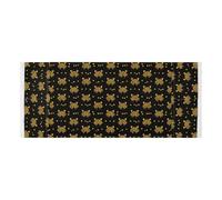 lace edge Washer and Dryer Covers with side bag Dust Proof Washing Machine Top Protector Mat Funky Style Crab Gold and Black for Washer Microwave Refrigerator 51.2x22in