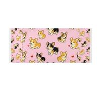 lace edge Washer and Dryer Covers with side bag reusable Washer and Dryer Covers for the Top Puppy Dog Cute Dog Mom Pink for Laundry Room Kitchen 51.2x22in