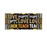 lace edge Washer and Dryer Covers with side bag reusable Washing Machine Top Protector Mat Teach Love Inspire Teacher Sunflower for Laundry Room Kitchen 51.2x22in