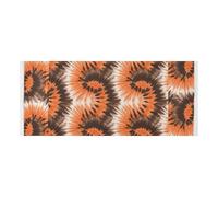 lace edge Washer and Dryer Covers with side bag reusable Washing Machine Top Protector Mat Tie-dye Orange and Brown for Washer Microwave Refrigerator 51.2x22in