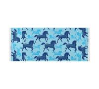 lace edge Washer and Dryer Covers with side bag washable Washer and Dryer Covers for the Top Hand-drawn Horse Electric Blue Fits Most Washers or Dryers 51.2x22in