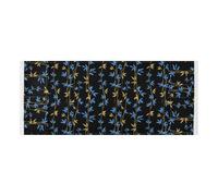 lace edge washer dryer cover with side bag sturdy Washing Machine Dust Cover Mat Style bamboos Electric Blue Gold and Black Fits Most Washers or Dryers 51.2x22in