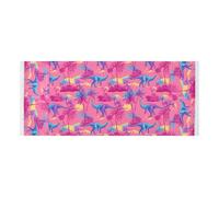 lace edge washer dryer cover with side bag sturdy Washing Machine Protective Cover Neon Paradise Dinosaur Pink Fits Most Washers or Dryers 51.2x22in