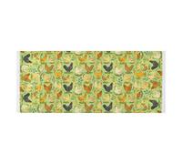lace edge washer dryer cover with side bag sturdy Washing Machine Protective Cover Vintage Farm Animal Chicken Lover for Washer Microwave Refrigerator 51.2x22in