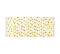 lace edge washer dryer cover with side bag washable Washing Machine Top Protector Mat Sunflower and Busy Bee for Laundry Room Kitchen 51.2x22in