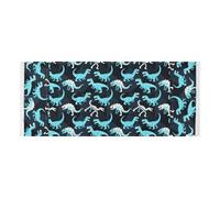 lace edge Washer Dryer Top Cover with side bag Dust Proof Washer and Dryer Covers for the Top Blue Dinosaur Roaring Fits Most Washers or Dryers 51.2x22in