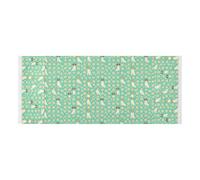 lace edge Washer Dryer Top Cover with side bag Dust Proof Washer and Dryer Covers for the Top Dog and Daisy Flower Dusty Blue for Refrigerator, Roller Washing Machine, Microwave Oven